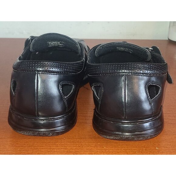 STACY ADAMS Men's 14M Shoes Argosy Closed-Toe Fisherman Hook loop Black - Picture 9 of 10